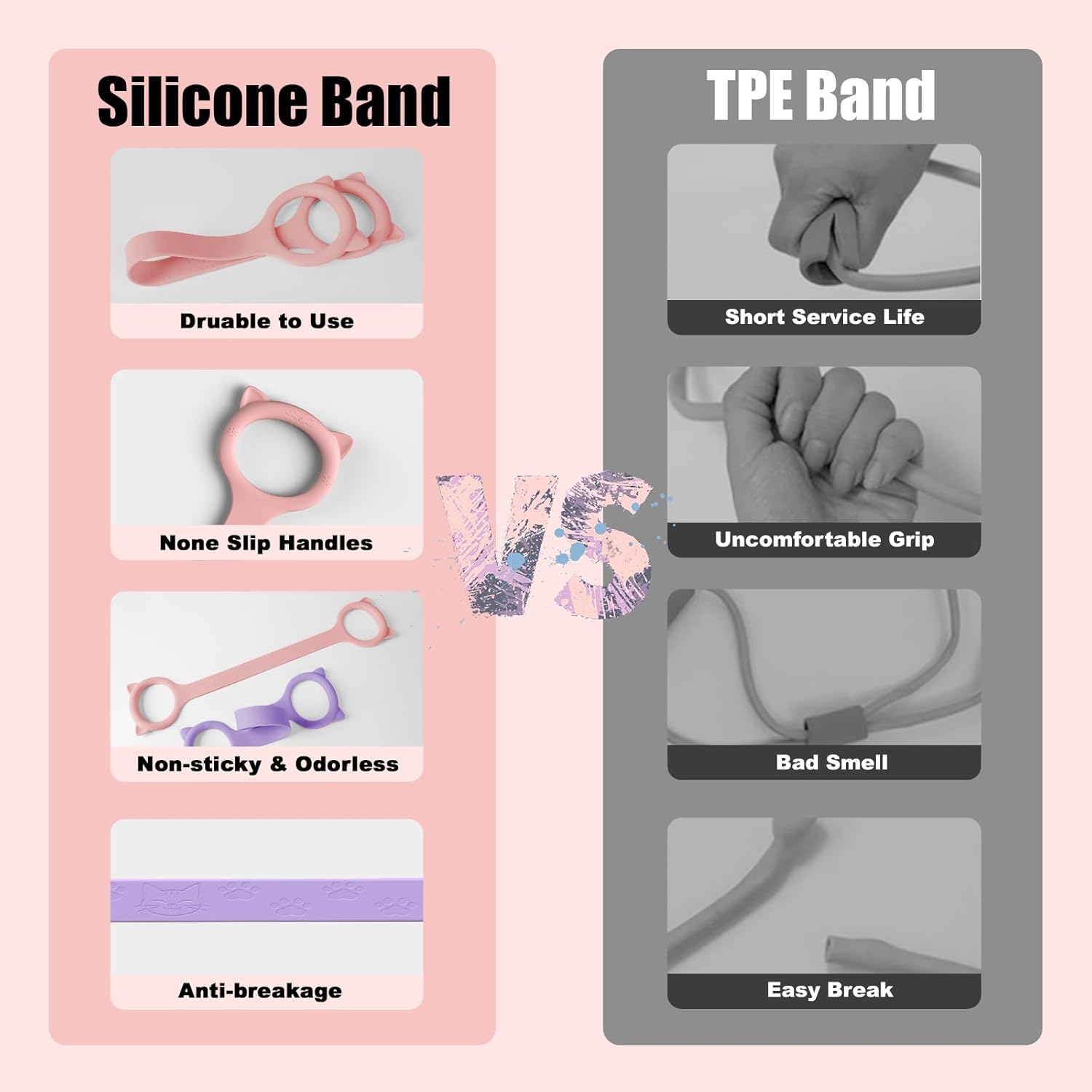 Figure 8 Resistance Bands, 8-Shaped Exercise Band for Women Arms Shoulder Back Legs Stretching Pilates Yoga