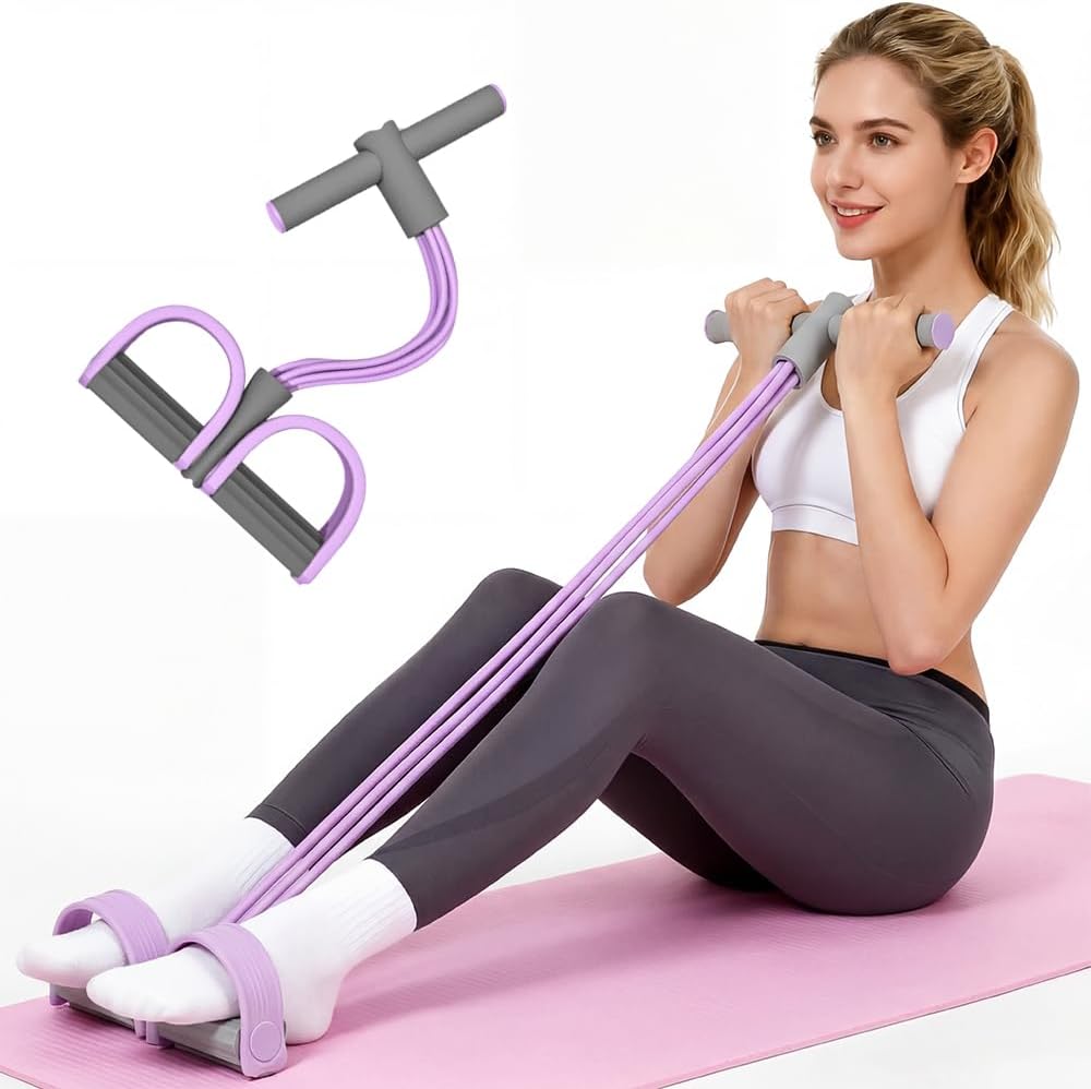 Multifunction Pedal Resistance Band, Pedal Resistance Bands with Handles - 2026 New Elastic Rubber Exercise Band for Full Body Workout, Arm, Leg